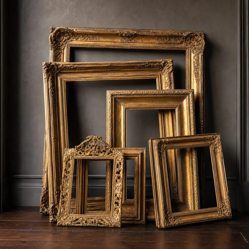 White Empty Vintage Frames | Wichita, KS | The Frame Guild